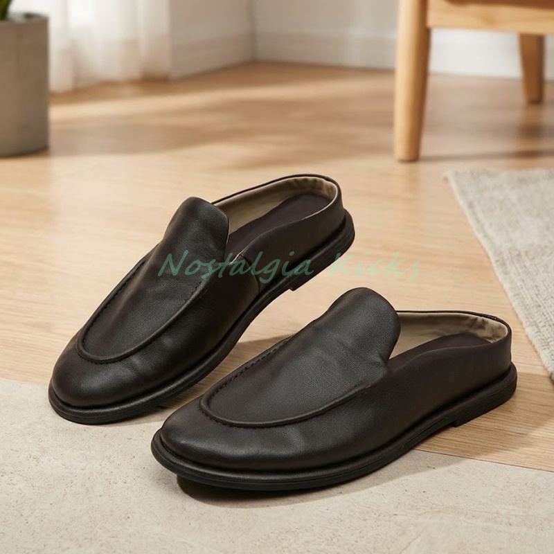 Men'S Shoes Smart - Sepatu Mules Kulit Pria, Model Tanpa