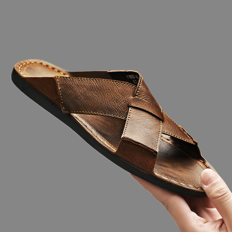 Sandal Pria Kulit Asli Fashion - Men'S Shoes Hey Dude ulasan dan harga
