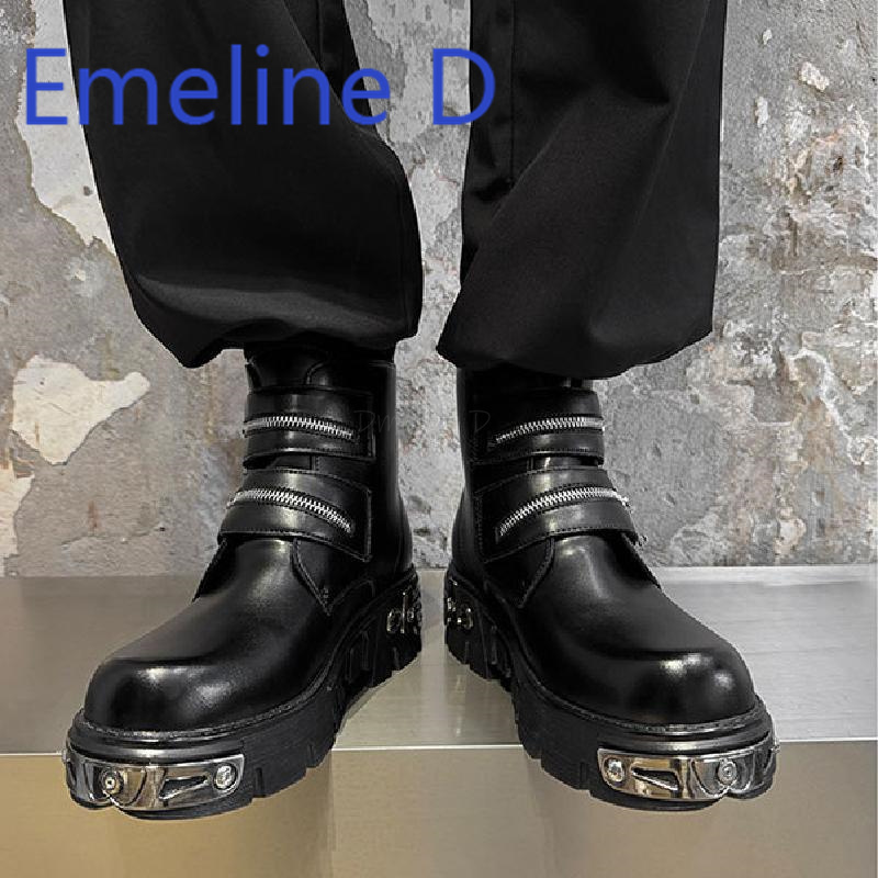 Sepatu High Top Punk Gelap Des - Men'S Shoes With Height Increase ulasan dan harga
