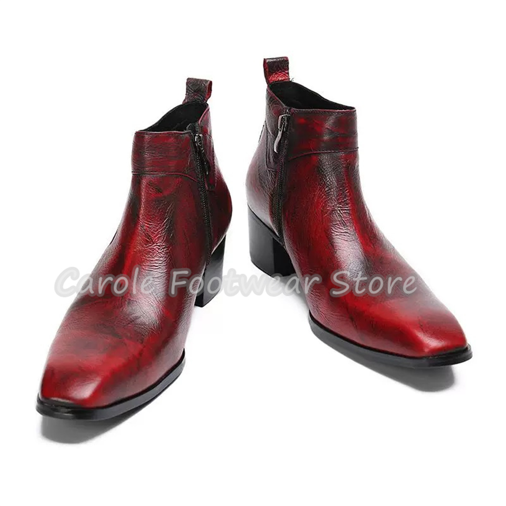 Sepatu Bot Kulit Asli Model Vi - Men'S Shoes With Height Increase ulasan dan harga