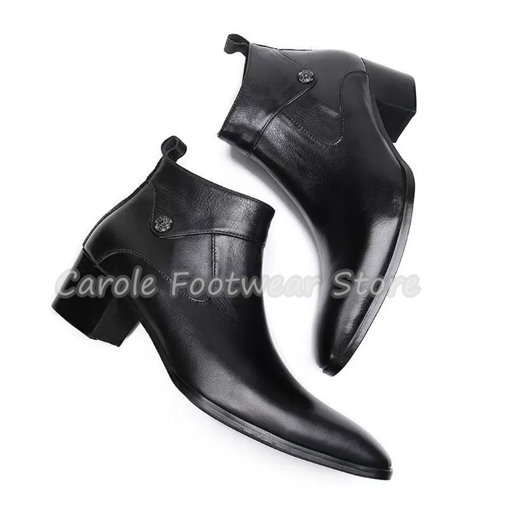 Sepatu Bot Kulit Asli Model Vi - Men'S Shoes With Height Increase ulasan dan harga