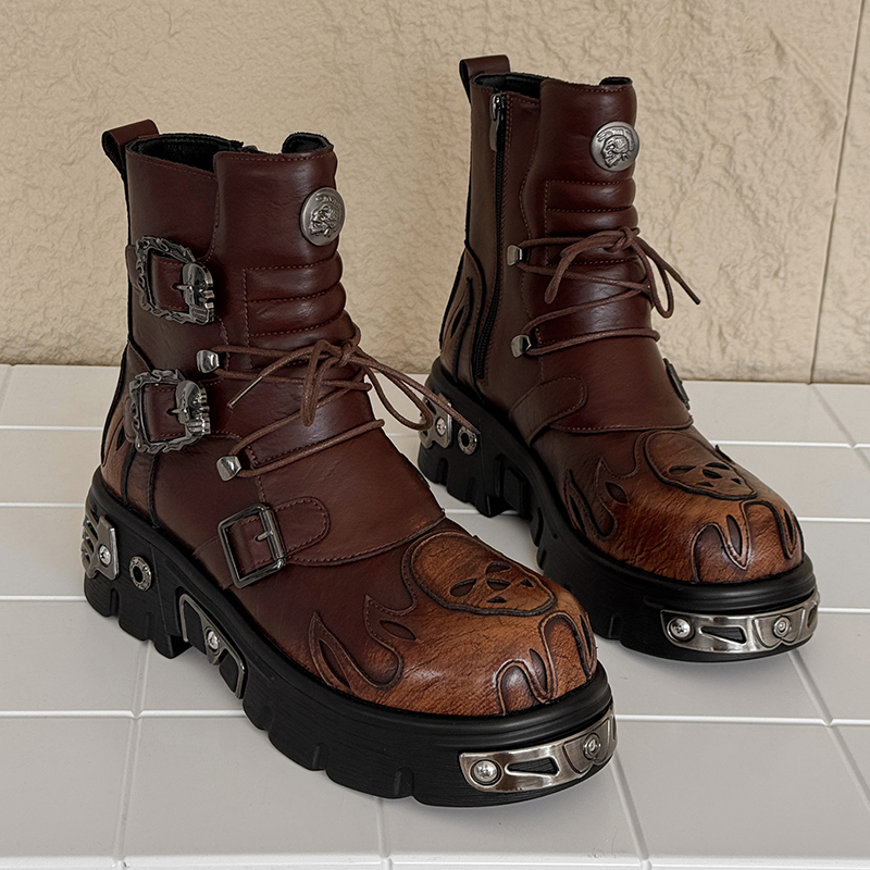 Sepatu Bot Motor Pria Model Pu - Men'S Shoes With Height Increase ulasan dan harga